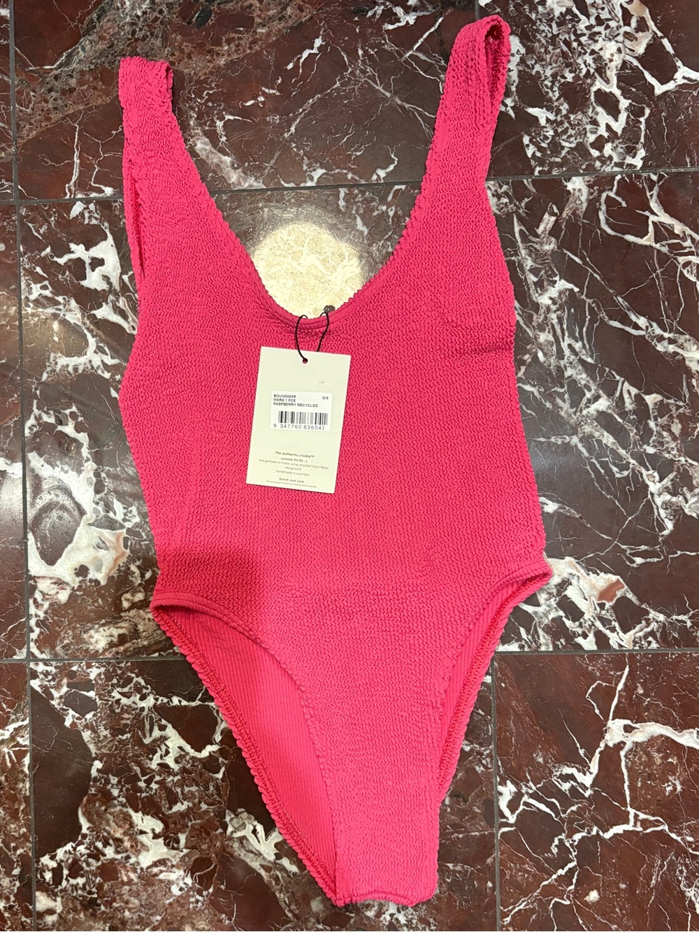 bond-eye Raspberry Textured One-Piece Swimsuit